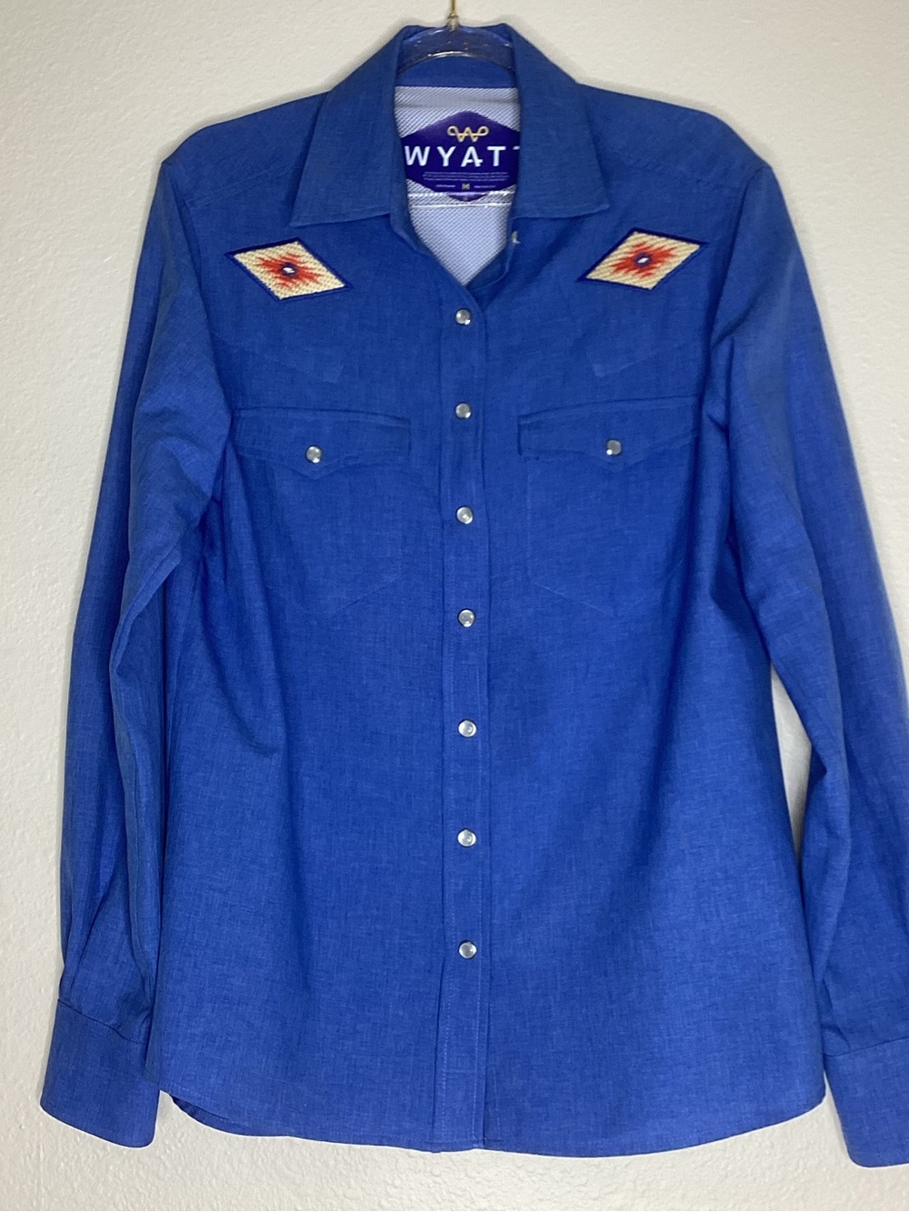 Wyatt Outdoors Blue Cassidy Shirt SPF 50+ Med